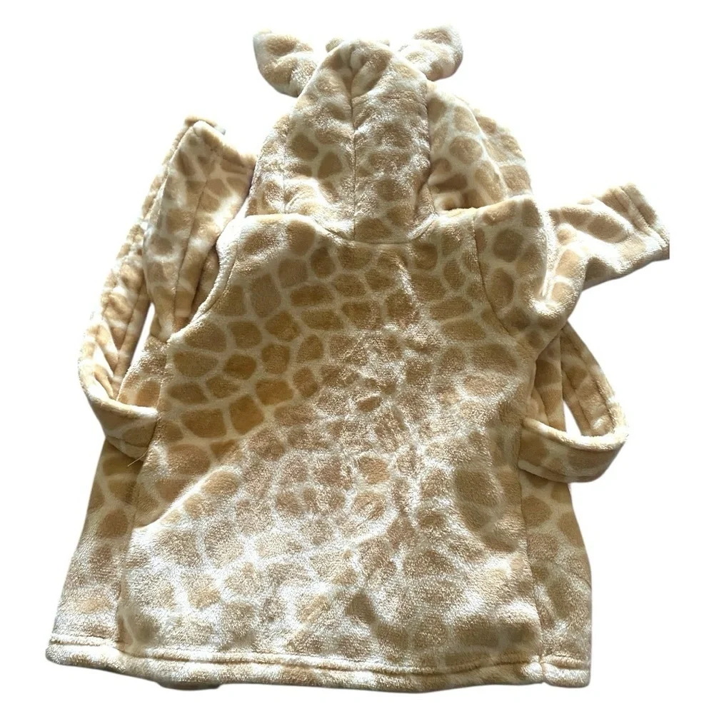 Luxurious Cream and Brown Hooded Pajama Robe